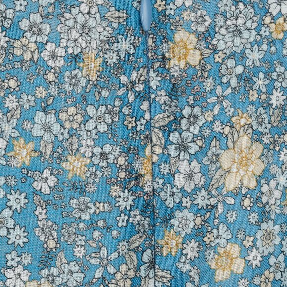 Zimmermann Carnaby Indigo Ditsy Floral-Print Broderie Anglaise Linen Maxi Dress - Picture 10 of 12